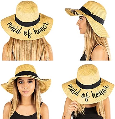 Maid of Honor Embroidered Sun Hat by Funky Junque