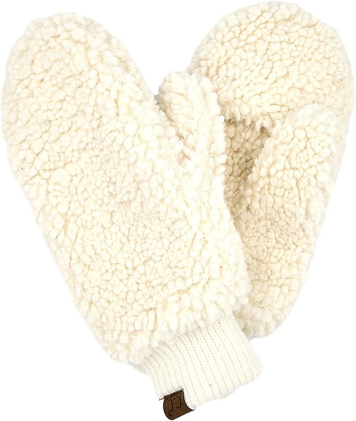 Faux Fur Convertible Mittens by Funky Junque