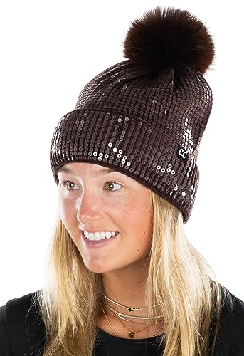 Smooth Sequin Pom Beanie by Funky Junque