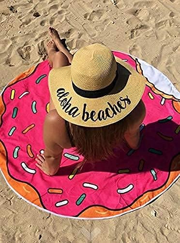Aloha Beaches Embroidered Sun Hat by Funky Junque