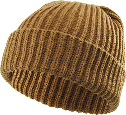 Ribbed Knit Stretch Beanie by Funky Junque