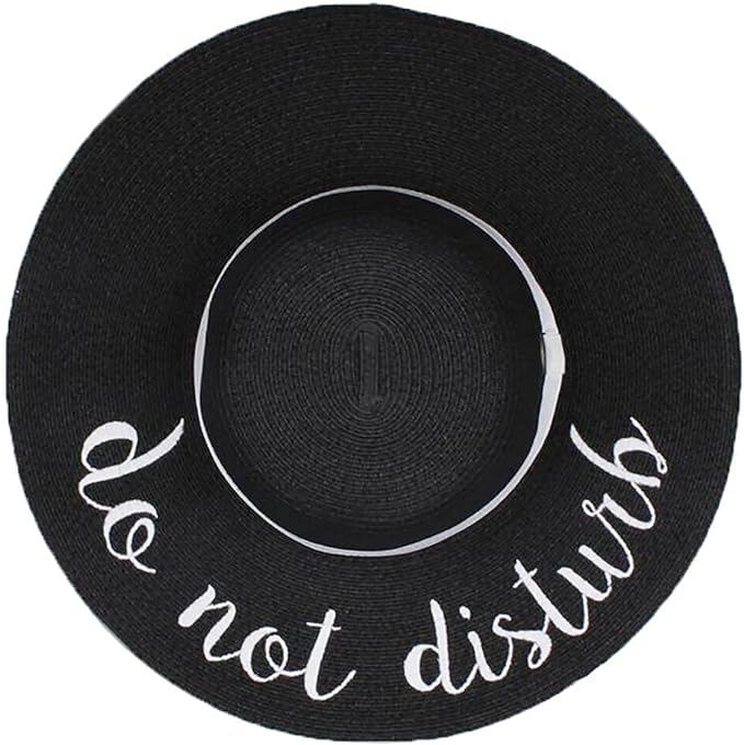 Do Not Disturb Embroidered Sun Hat by Funky Junque