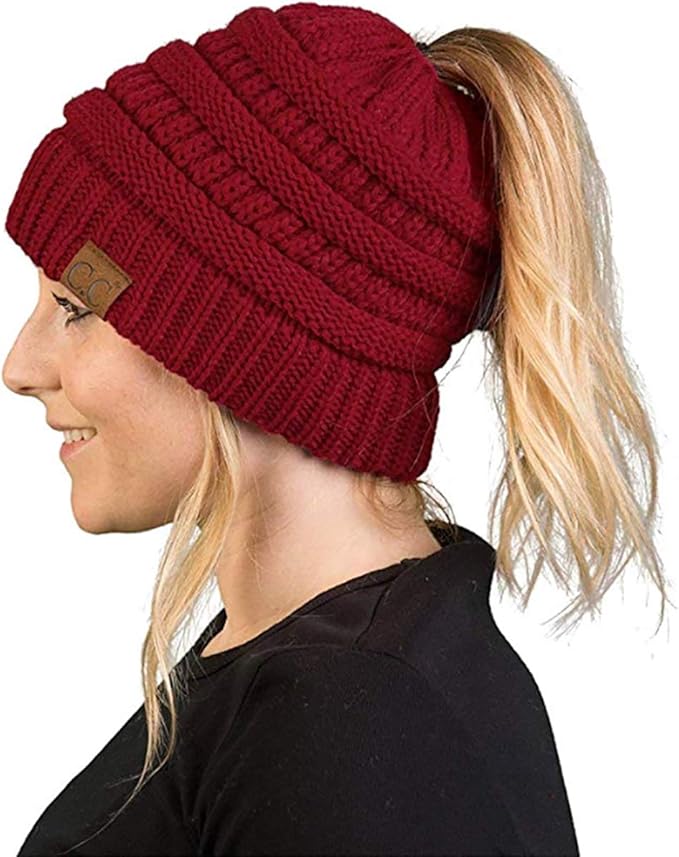 Ponytail Messy Bun Beanie