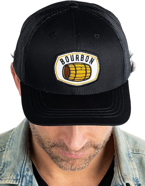 Bourbon & Whiskey Mesh Trucker Hat by Funky Junque