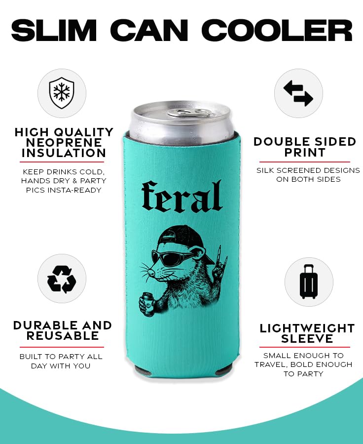 Slim Can Cooler 12 oz - Sayings