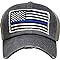 American Flag (Blue Line) Distressed Patch Hat by Funky Junque