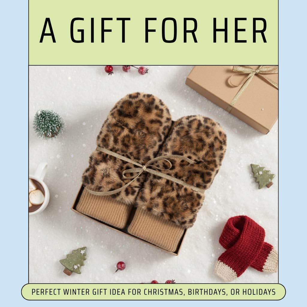 Faux Fur Convertible Mittens by Funky Junque