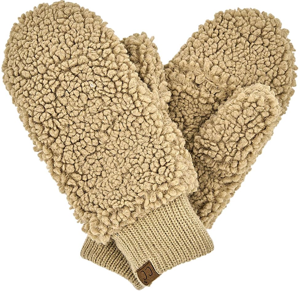 Faux Fur Convertible Mittens by Funky Junque