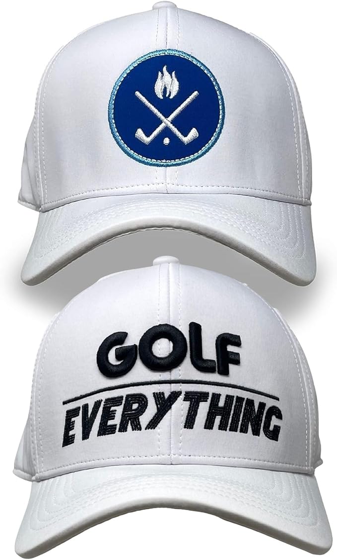 Cross Golf Clubs Six Panel Performance Golf Hats by Funky Junque