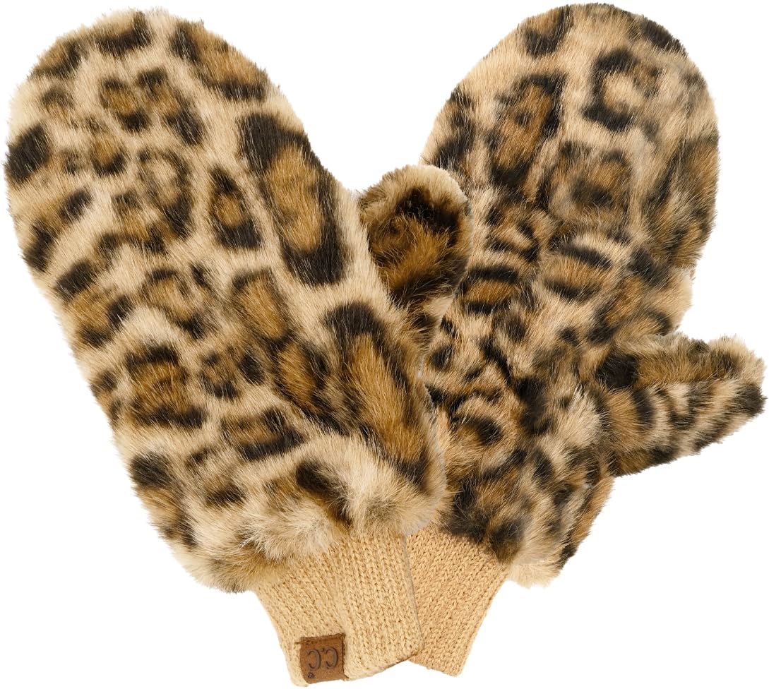 Faux Fur Convertible Mittens by Funky Junque