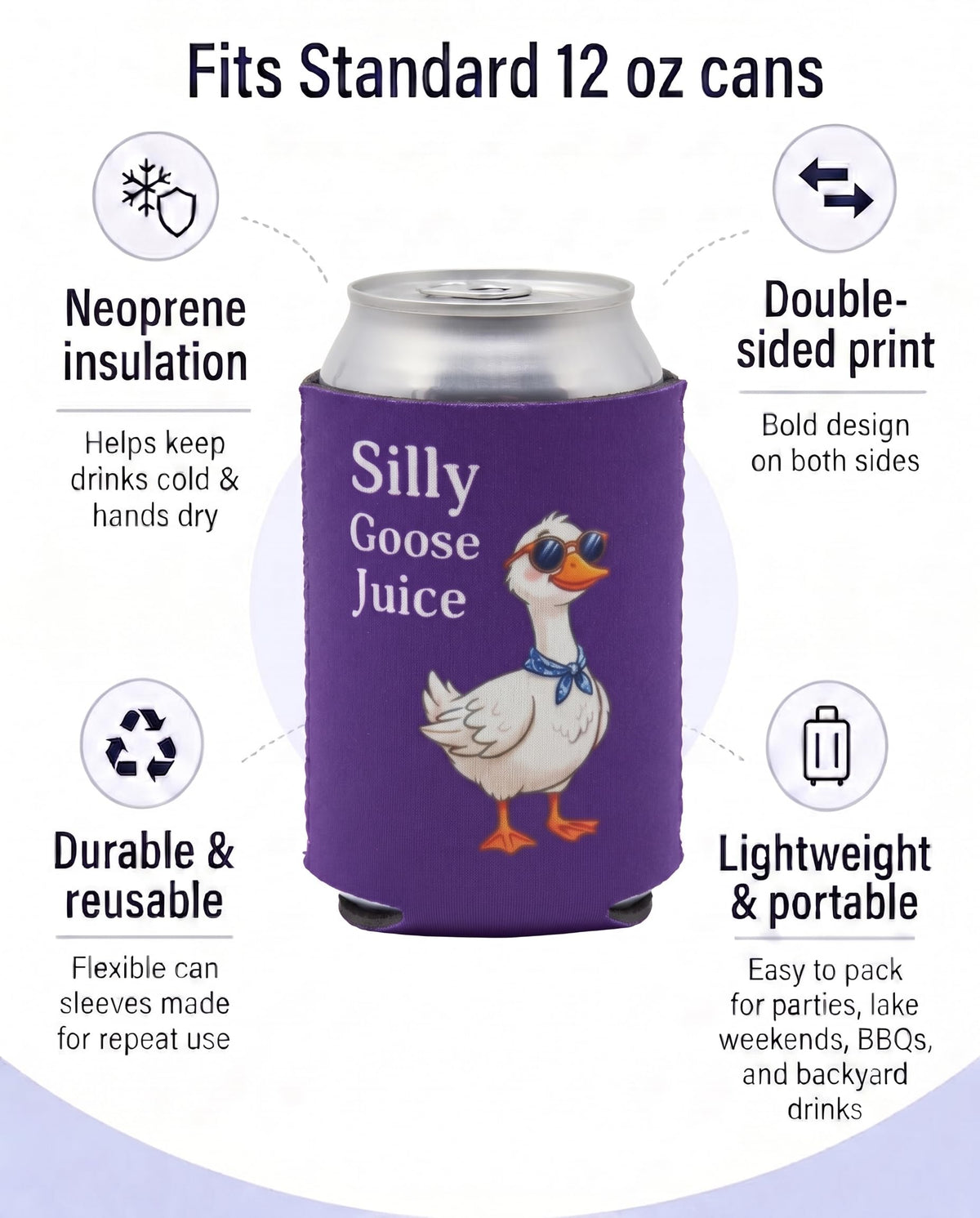 Can Cooler Sleeve 12 oz - Sayings