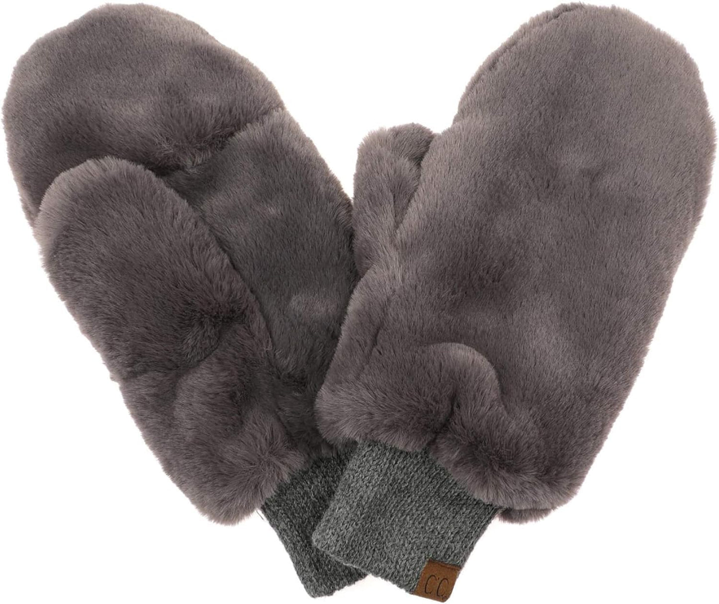 Faux Fur Convertible Mittens by Funky Junque