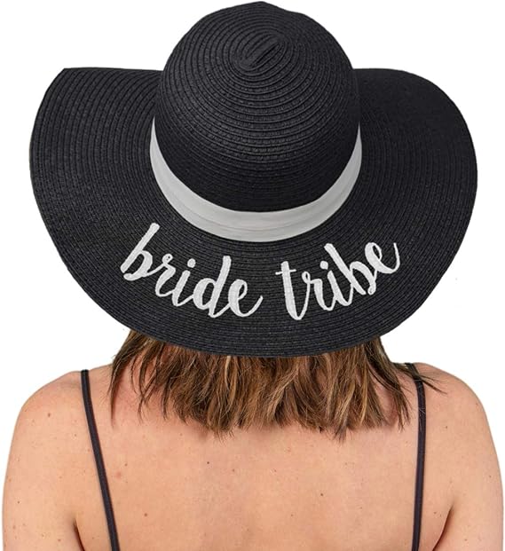Bride & Bride Tribe Embroidered Sun Hat by Funky Junque