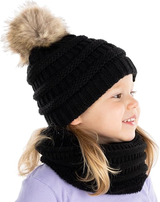 Kids Beanie & Infinity Scarf Matching Set by Funky Junque