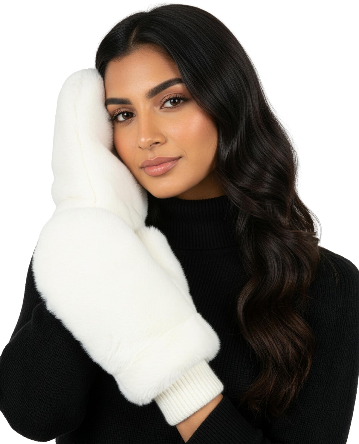 Faux Fur Convertible Mittens by Funky Junque