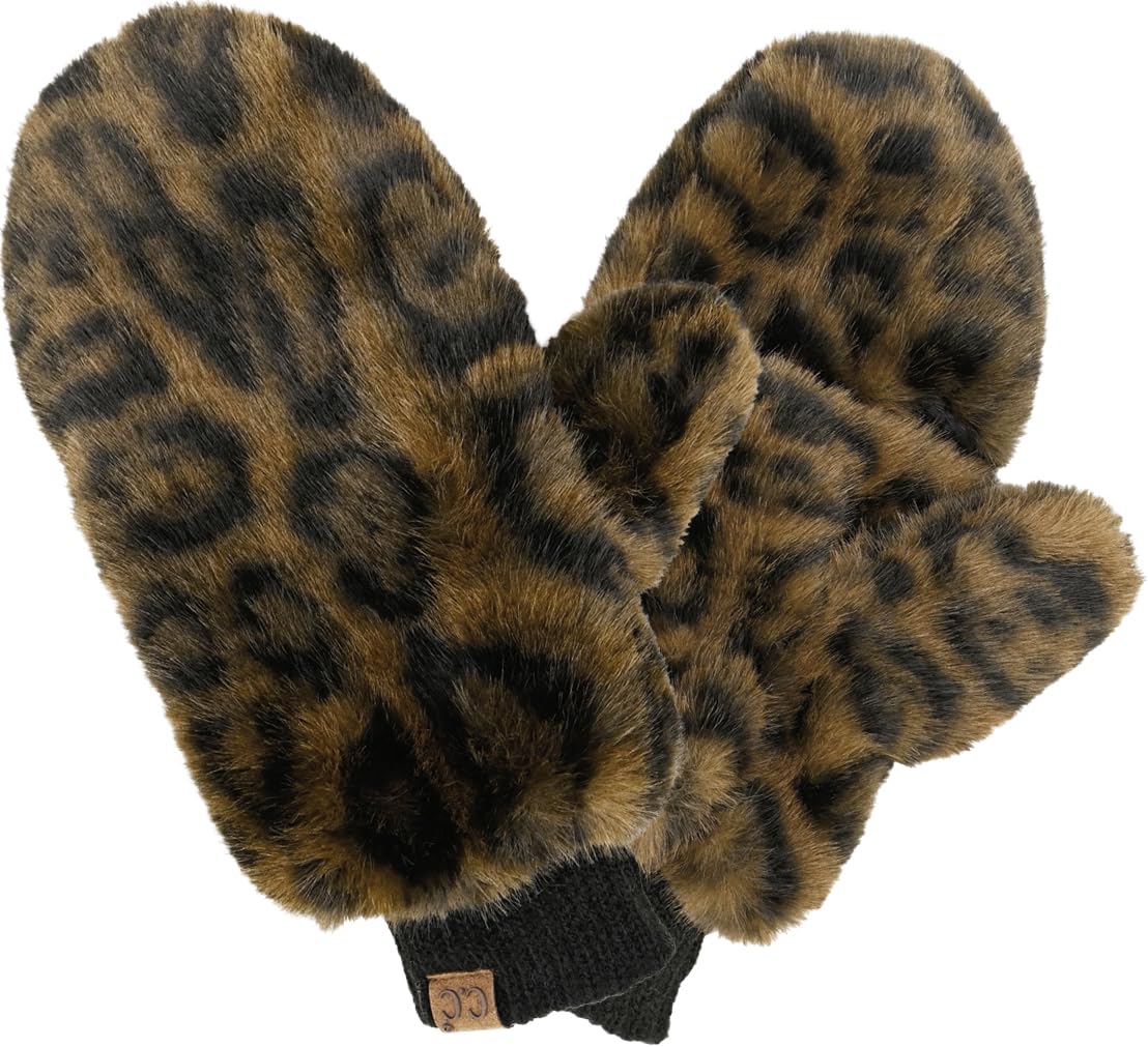 Faux Fur Convertible Mittens by Funky Junque