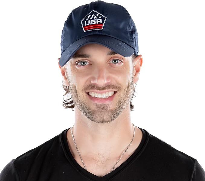 USA Shield Laser Cut Running Cap by Funky Junque
