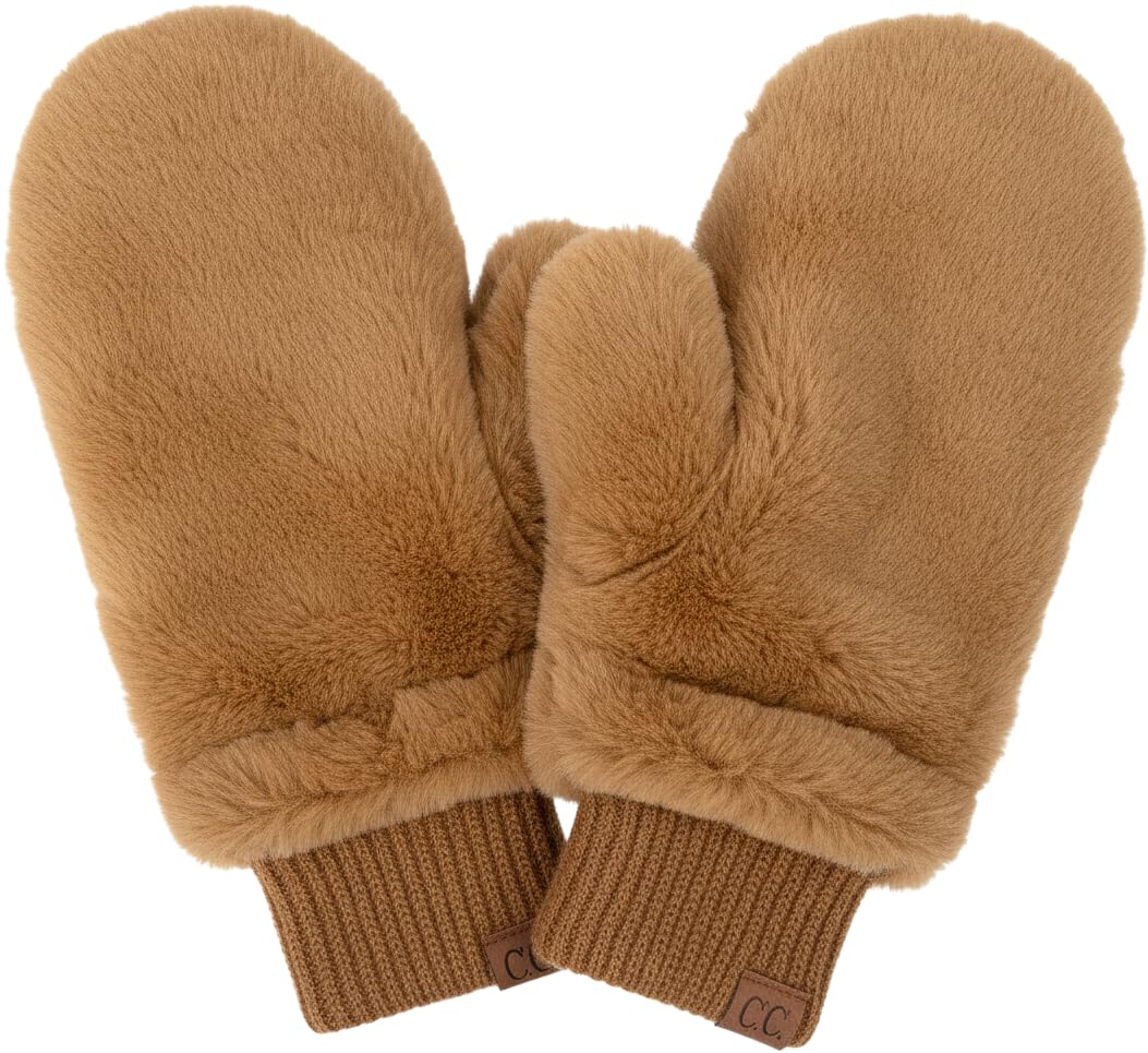 Faux Fur Convertible Mittens by Funky Junque