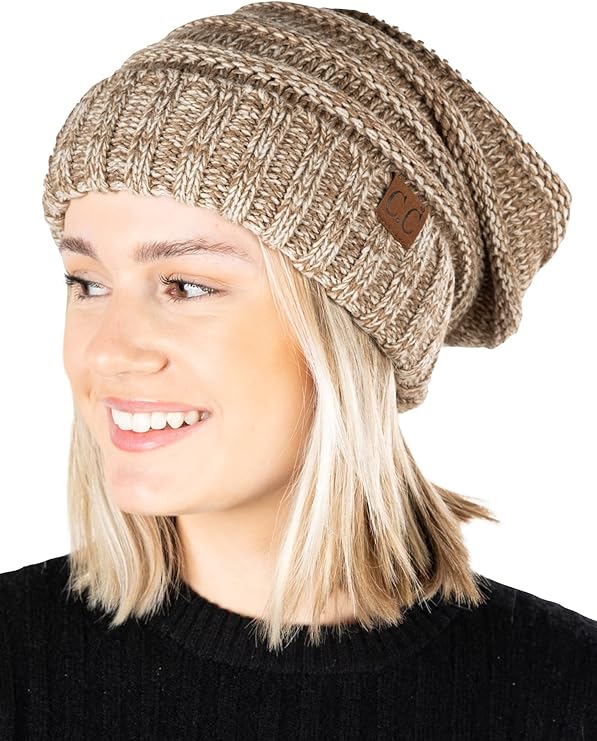 Multicolor Mix Oversized Slouchy Beanie by Funky Junque