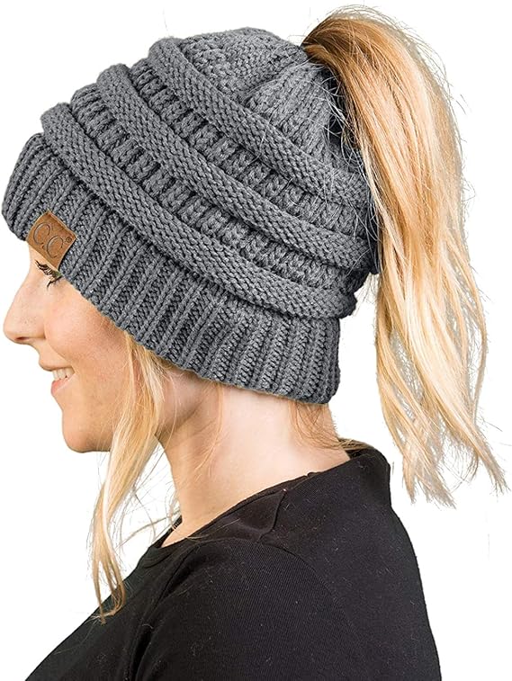 Ponytail Messy Bun Beanie