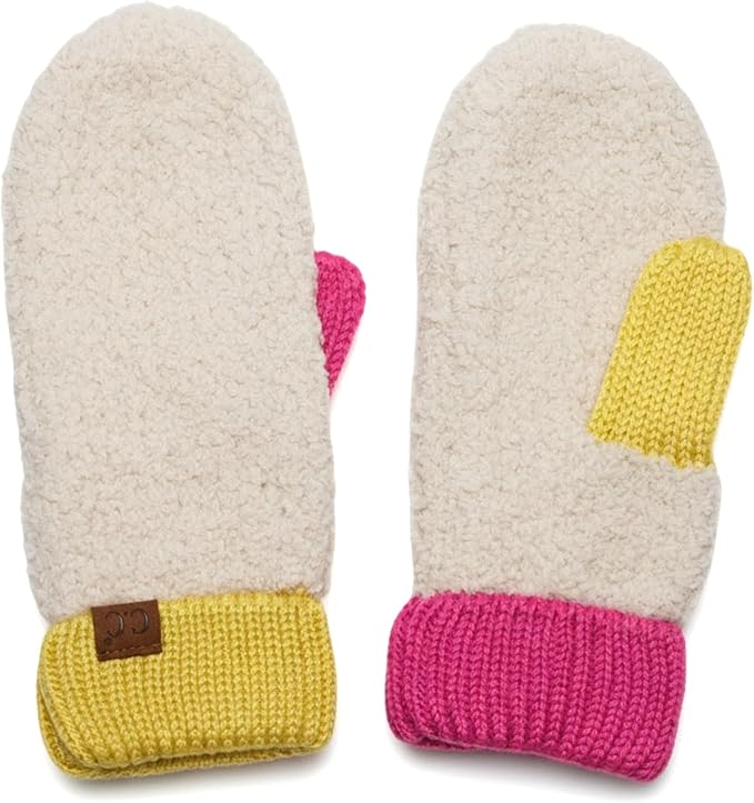 Sherpa 90s Colorblock Mittens