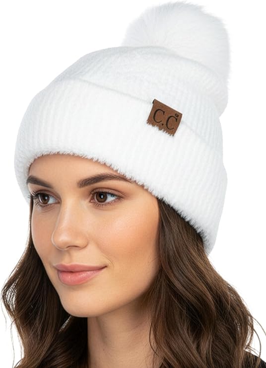 Women's Chenille Winter Pom Beanie