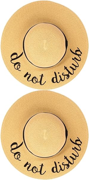 Do Not Disturb Embroidered Sun Hat by Funky Junque