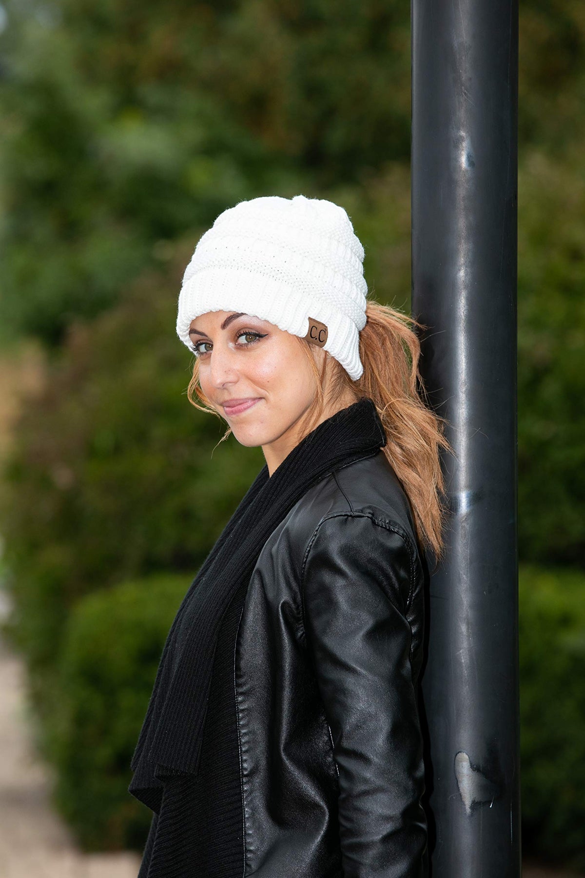 Criss Cross Ponytail Beanie