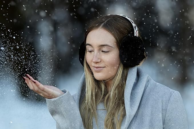 Aztec Adjustable Fuzzy Ear Muffs by Funky Junque