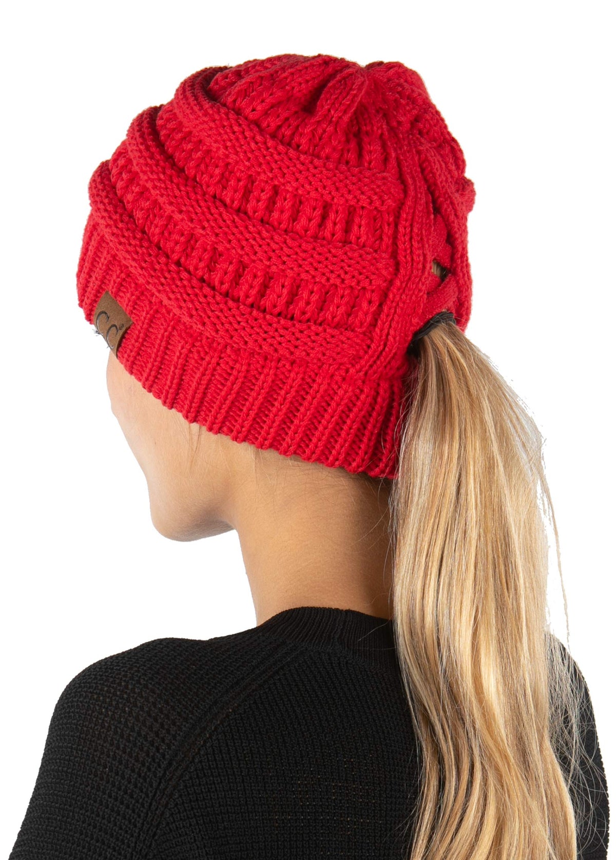 Criss Cross Ponytail Beanie