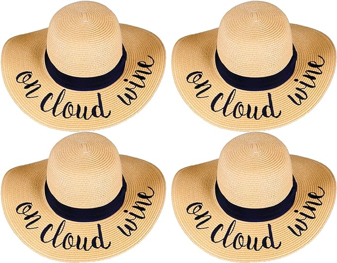On Cloud Wine Embroidered Sun Hat by Funky Junque