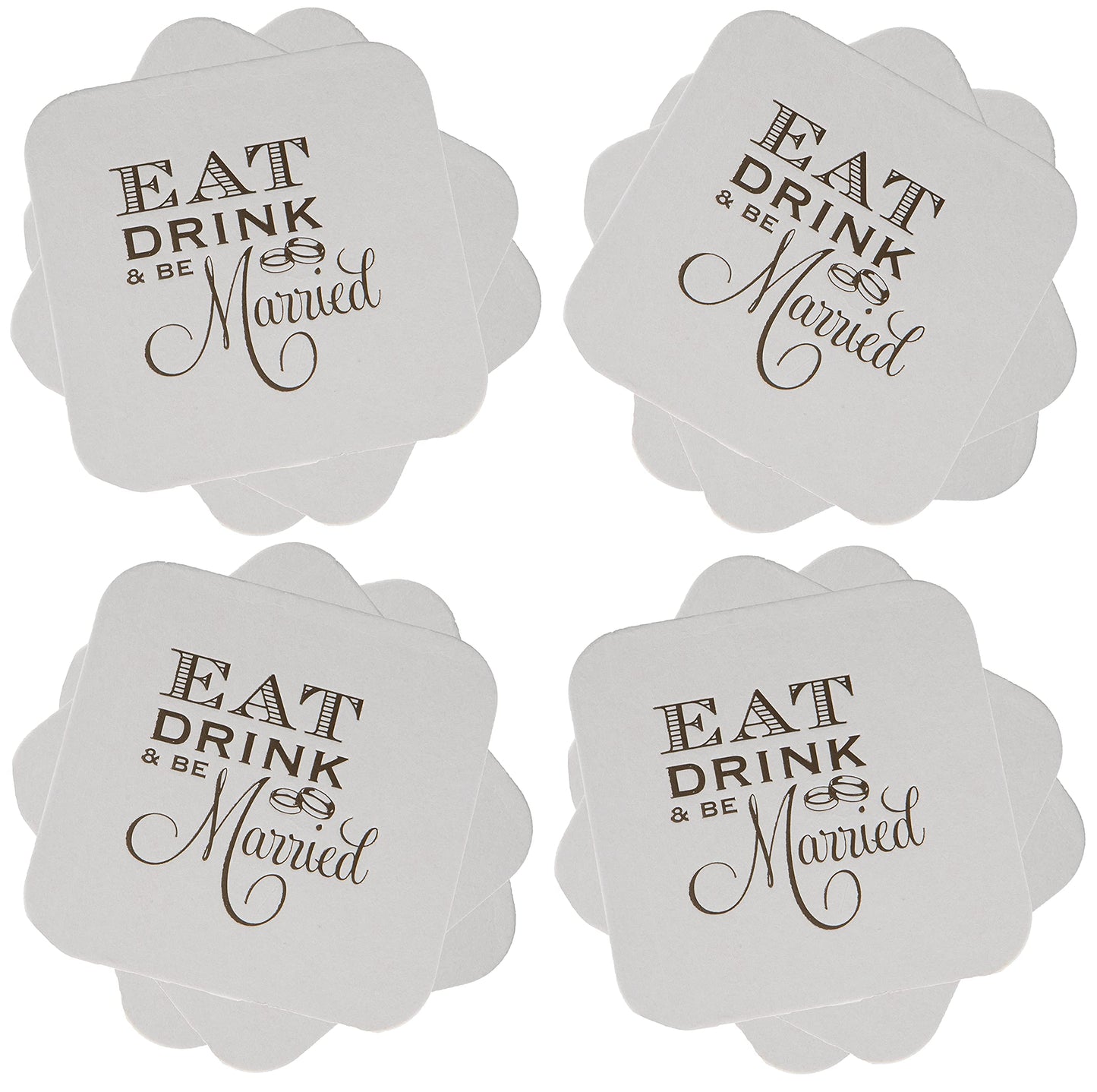 Bridal Celebration Saying Paper Drink Coasters (12 Ct.) by Funky Junque