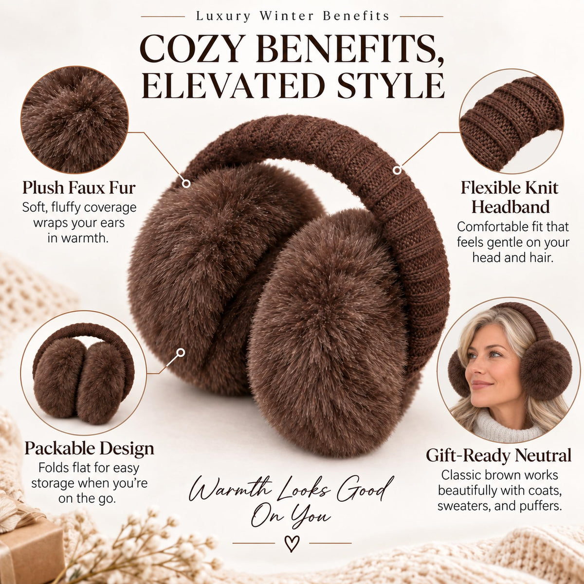 Faux Fur Ear Muffs - Winter Ear Warmers
