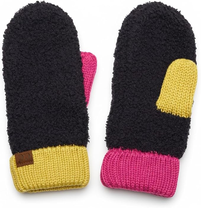 Sherpa 90s Colorblock Mittens