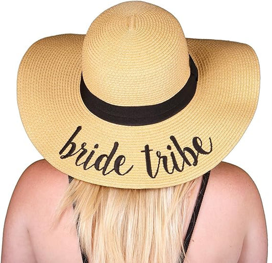 Bride & Bride Tribe Embroidered Sun Hat by Funky Junque