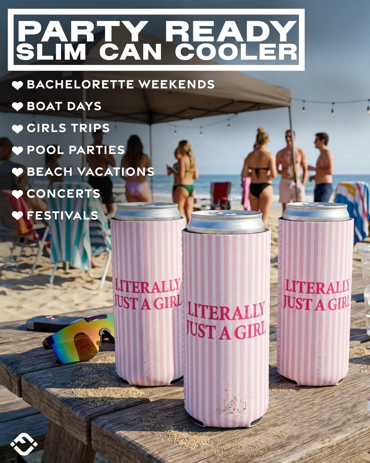 Slim Can Cooler 12 oz - Sayings