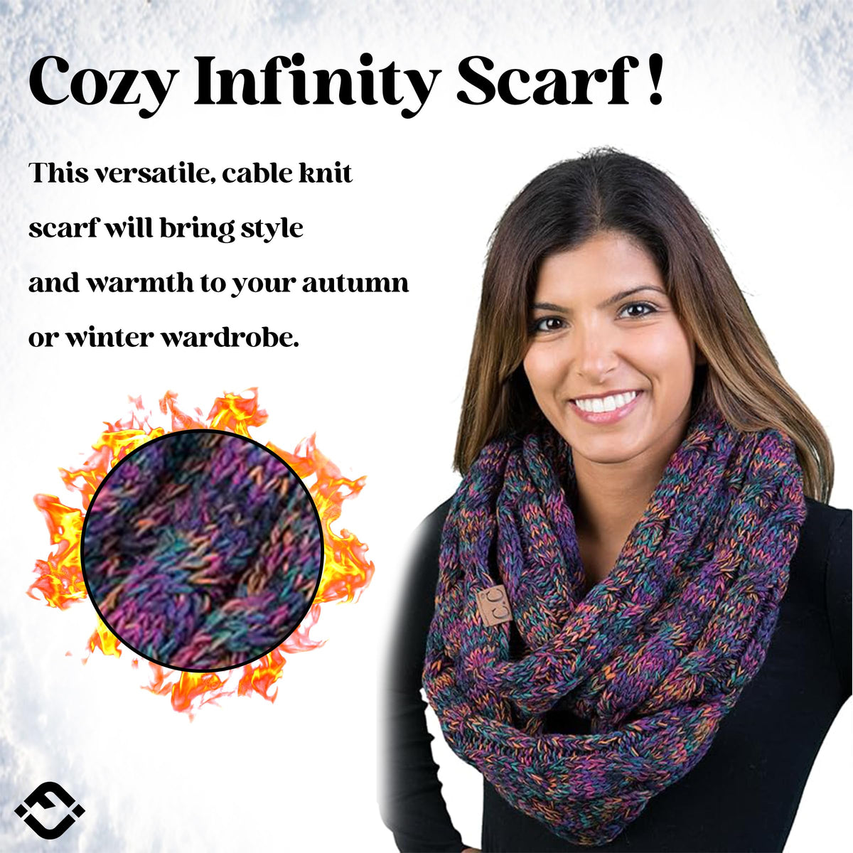 Ribbed Knit Infinity Scarf