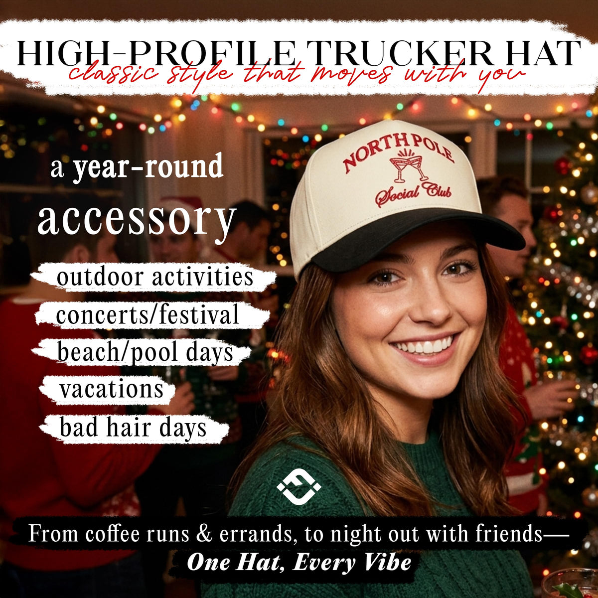 Christmas Themed Trucker Hats