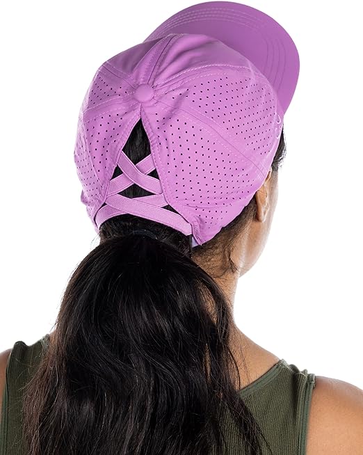 Laser Cut Criss Cross Ponytail Hat by Funky Junque