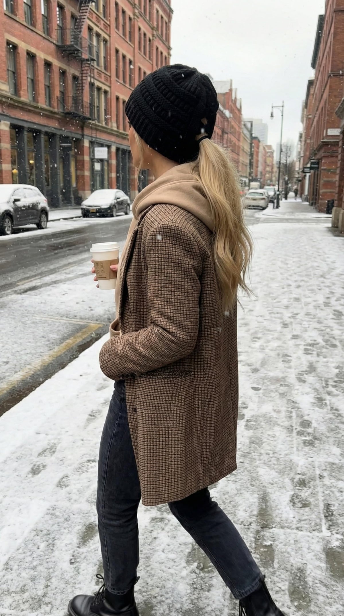 Criss Cross Ponytail Beanie
