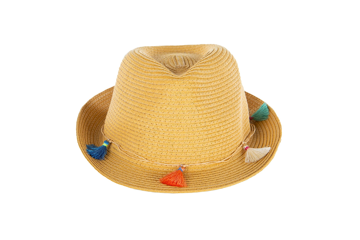 Tassel Band Straw Summer Fedora by Funky Junque