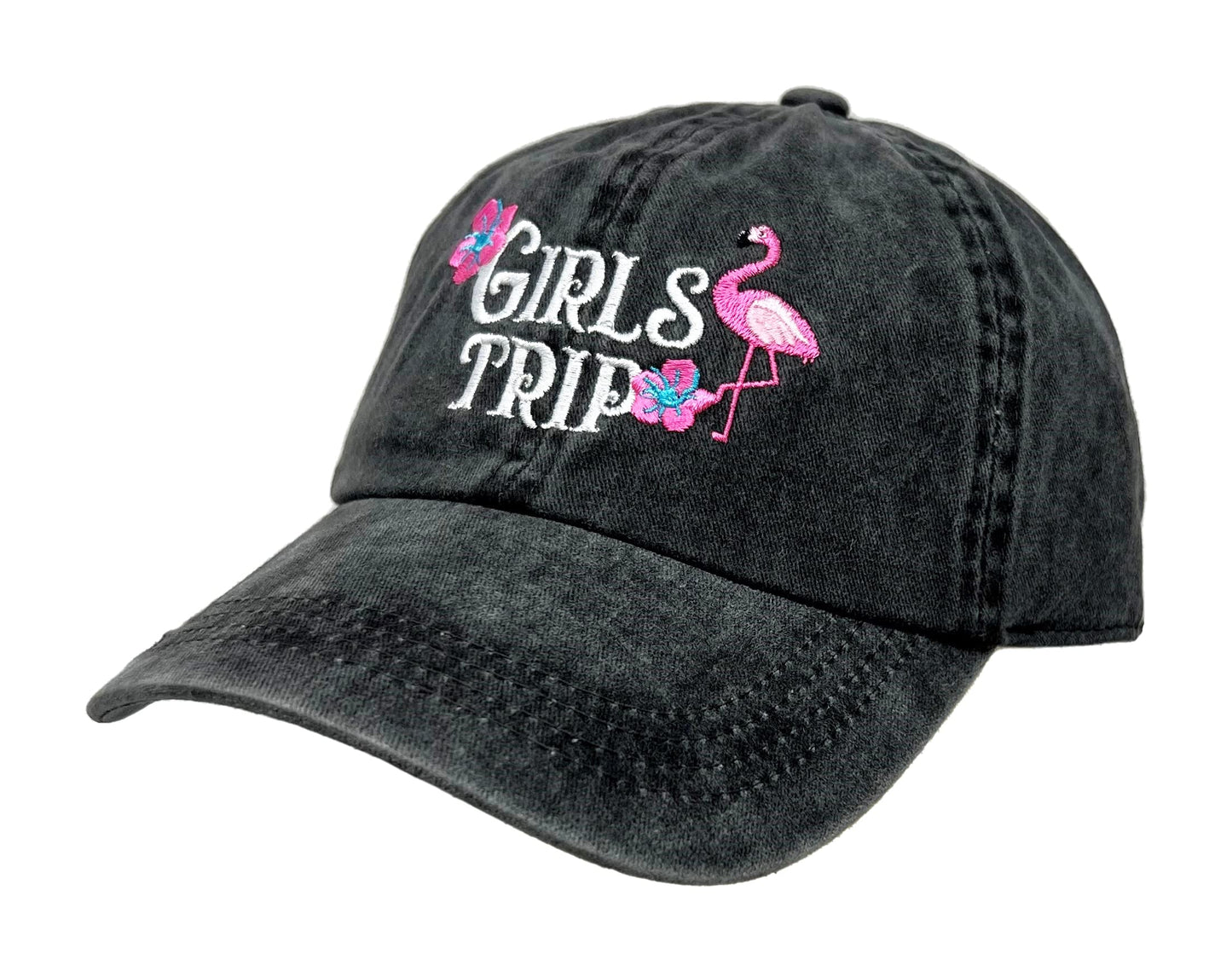 Girls Trip Flamingo Washed Dad Hat by Funky Junque