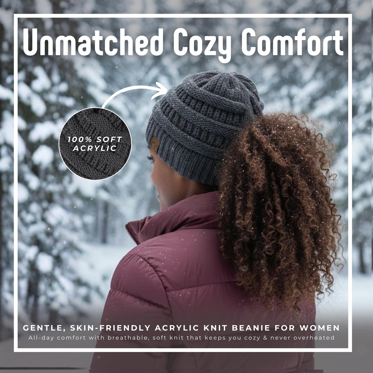 Criss Cross Ponytail Beanie