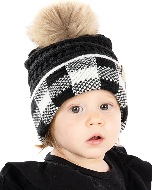 Kids Pom Beanie by Funky Junque