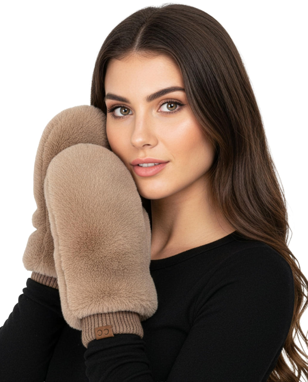 Faux Fur Convertible Mittens by Funky Junque