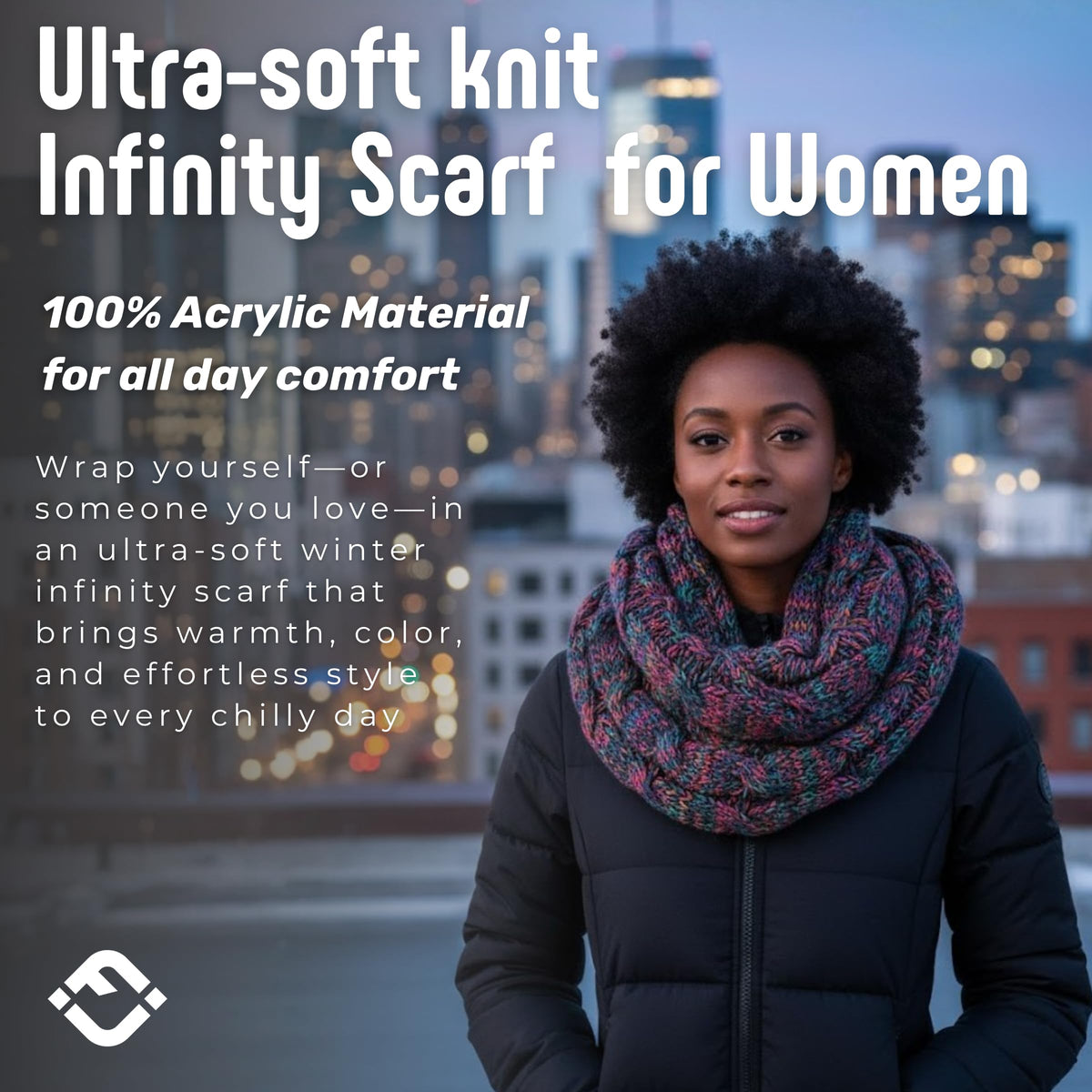 Ribbed Knit Infinity Scarf