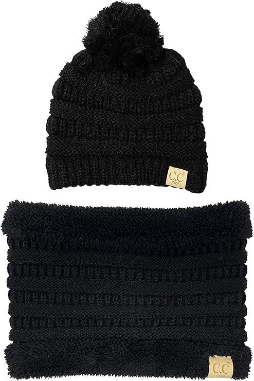 Kids Beanie & Infinity Scarf Matching Set by Funky Junque