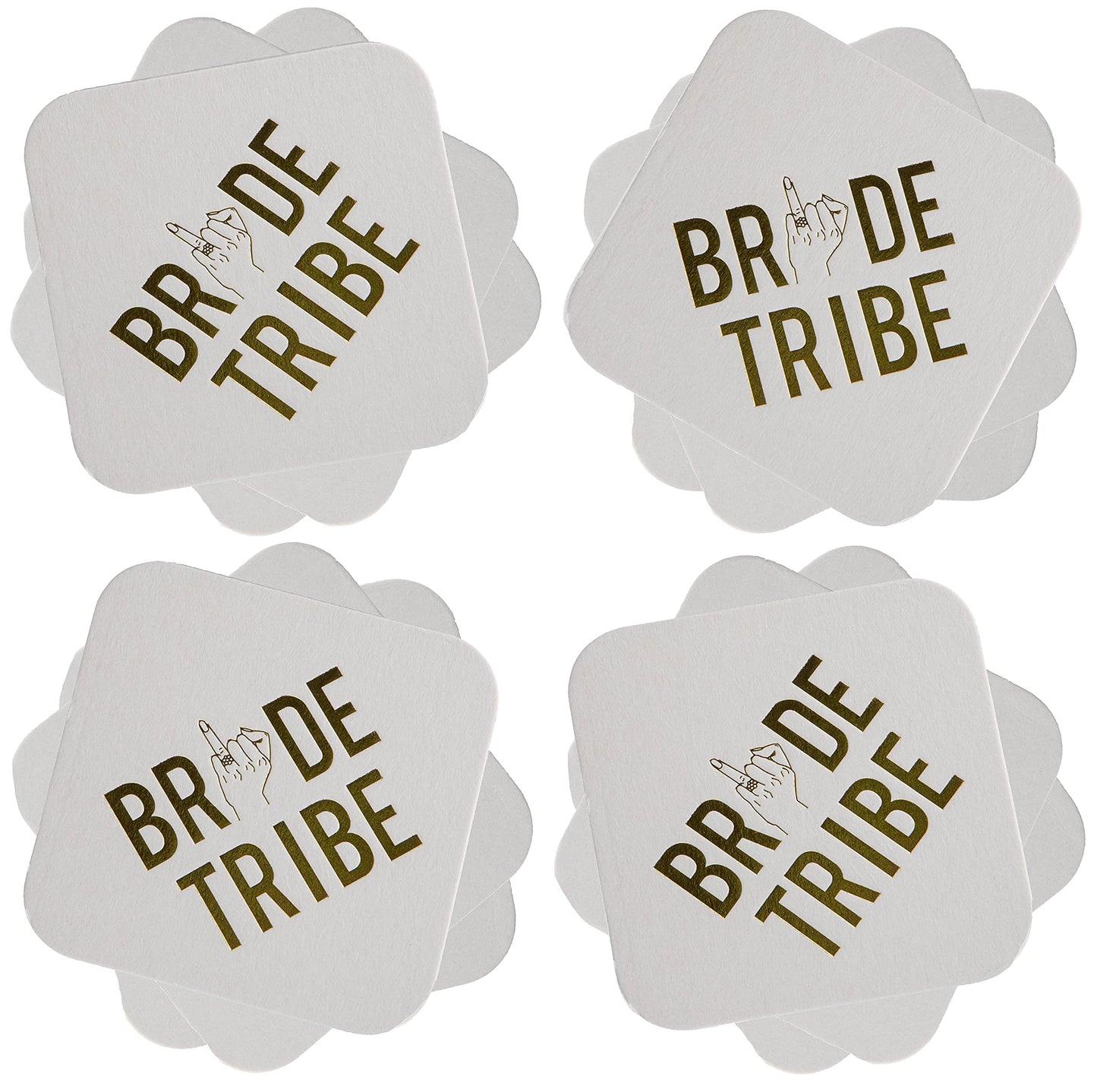 Bridal Celebration Saying Paper Drink Coasters (12 Ct.) by Funky Junque