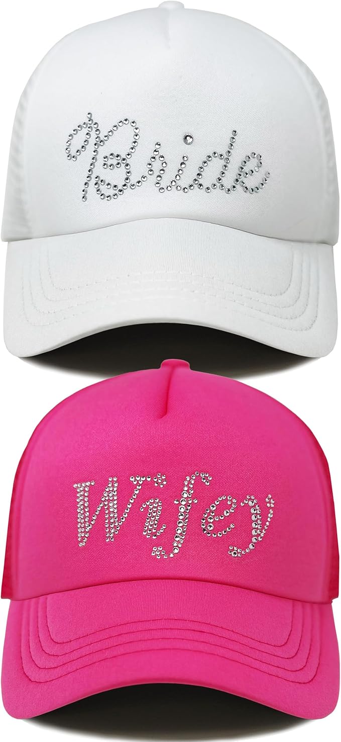 Bride - Rhinestone Embellished Trucker Hats by Funky Junque