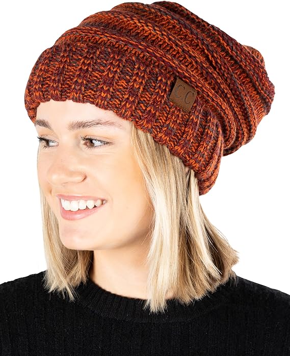 Multicolor Mix Oversized Slouchy Beanie by Funky Junque